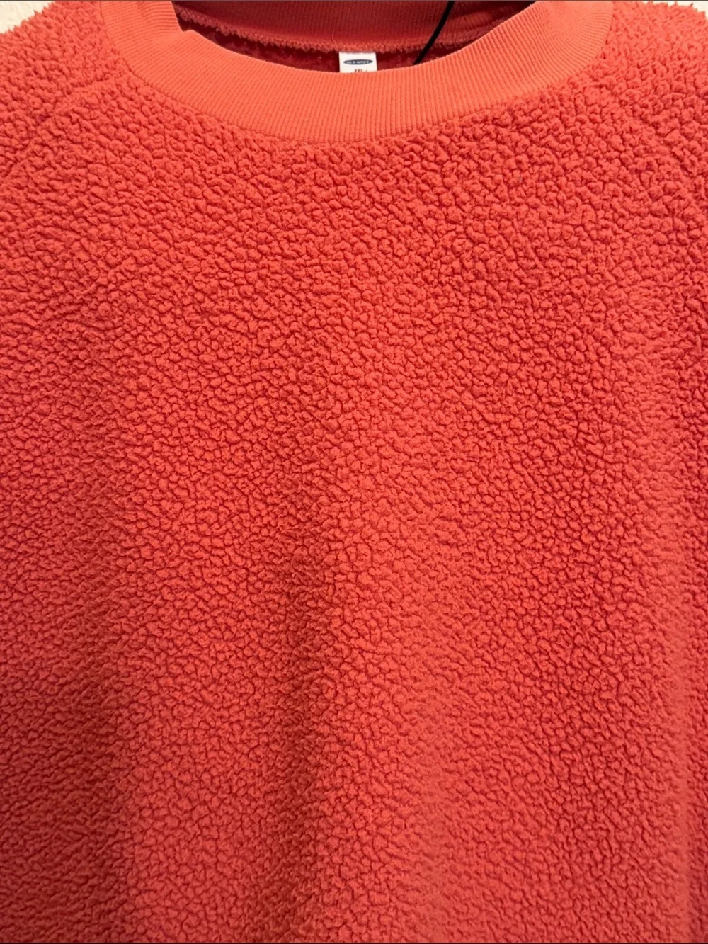 Cozy Coral Sherpa Sweater - Soft Fleece Pullover
